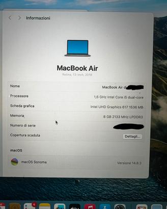 Apple Macbook air 2018 scambi o