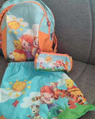 Zaino asilo, astuccio e sacca per bambini Winnie