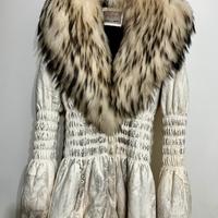 Giacca in pelle con pelliccia