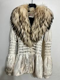 Giacca in pelle con pelliccia