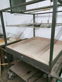 Barbecue artigianale nuovo griglia a manovella