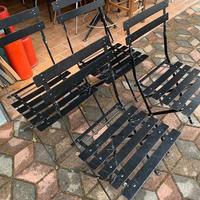 Sedie nere ferro chiudibili