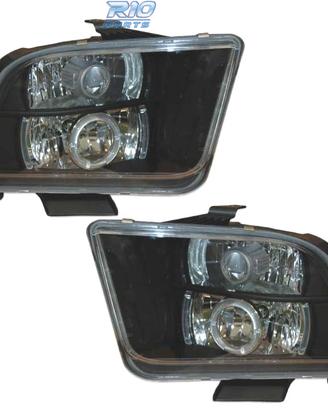 FARI PER FORD MUSTANG 05- OCCHI ANGEL LED NERO