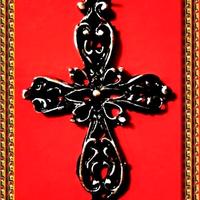 CIONDOLO *NUOVO* CROCE GOTICA *STILE ANTICATO*