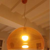 lampadario Kartell colore arancio