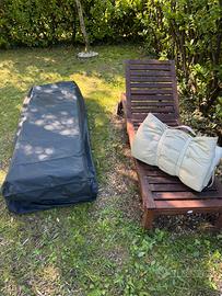 Sdraio in legno per giardino