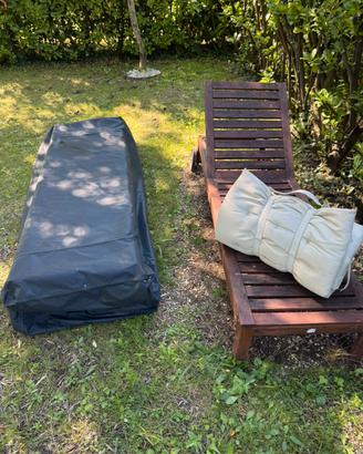 Sdraio in legno per giardino