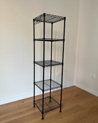Scaffale metallico nero