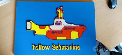 Yellow SubMarine - Quadro Pop Realizzato a Mano