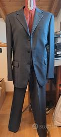 Completo uomo blu/grigio  gessato Tg 50 