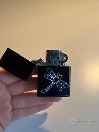 Accendino Zippo Indigo libellula vintage 2004