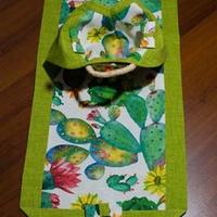 Centrotavola runner e piccola coffa