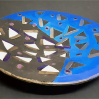 EMILIO ALBERTI ceramica raku anni '90 centrotavola