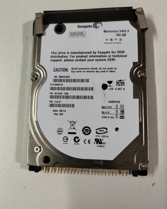 HARD DISK SEAGATE 160GB IDE  2,5 Pollici