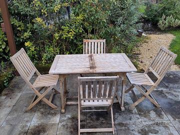 tavolo da giardino in legno