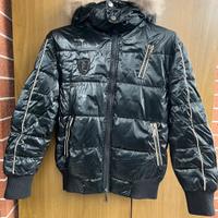 Giubbotto bomber bambino 12 anni nero lucido