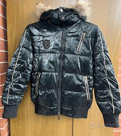 Giubbotto bomber bambino 12 anni nero lucido