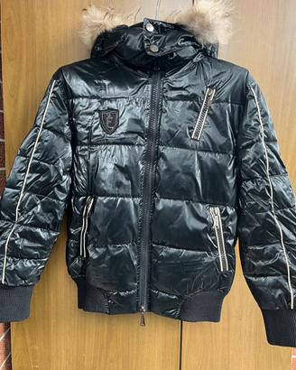 Giubbotto bomber bambino 12 anni nero lucido