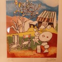 Franco Gentilini acquerello incorniciato