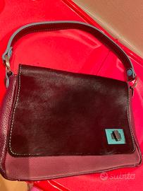 Borsa s spalla in pelle e cavallino Gabs