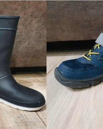 Scarpe montagna e stivali pioggia bambino