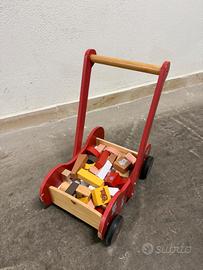 Carrello in legno primi passi LIDL