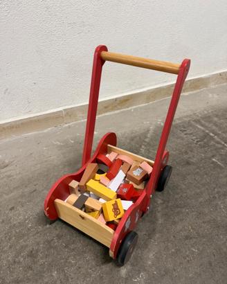 Carrello in legno primi passi LIDL