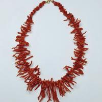 Collana Vintage Corallo Rosso Naturale a Ramo