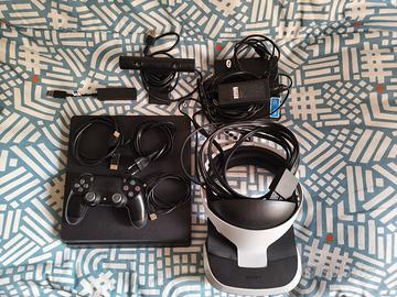 Ps4 slim 500gb+set visore VR+giochi 