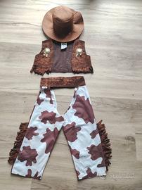 Vestito carnevale cow boy - indiano 3-4 anni