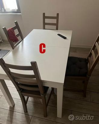 Tavolo ikea e sedie