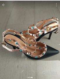 Décolleté blu semiaperte colore blu n. 36