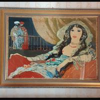 Litografia di Fiume su broccato