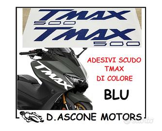 coppia adesivi scudo tmax 500 blu