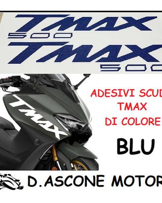 coppia adesivi scudo tmax 500 blu