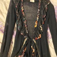 Cardigan semitrasparente nero Just cavalli