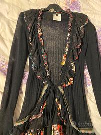 Cardigan semitrasparente nero Just cavalli