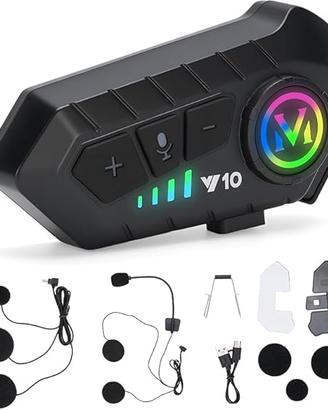 AURICOLARE PER CASCO MOTO BLUETOOTH 5.3 IP 67