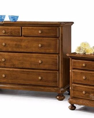 Gruppo letto in legno di pioppo