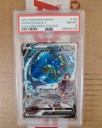 carta Pokemon Rayquaza v 194 evoluzioni eteree 