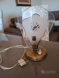 lampada da tavolo anni  50 con vetro