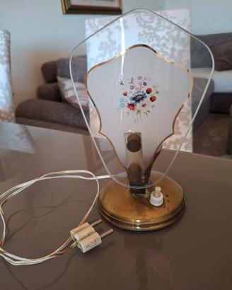 lampada da tavolo anni  50 con vetro