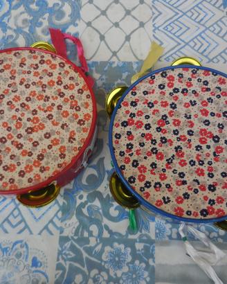 Coppia di cembali (tamburelli) anni 70 per bambini