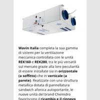 Ventilazione meccanica controllata Wavin rek 160