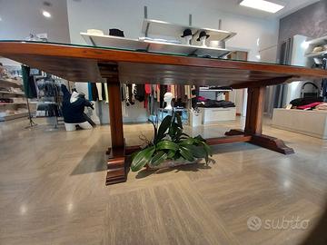 Tavolo in legno noce massello 250x90 cm