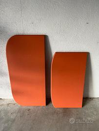 2 pianali in MDF sagomati e laccati