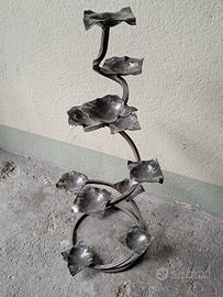 Porta candele ferro battuto