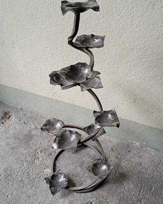 Porta candele ferro battuto