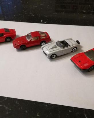 4 modellini auto FERRARI CHEVROLET DATSUN