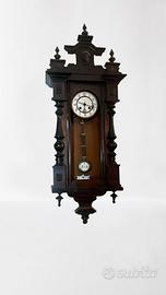 Orologio a pendolo antico da parete in legno 